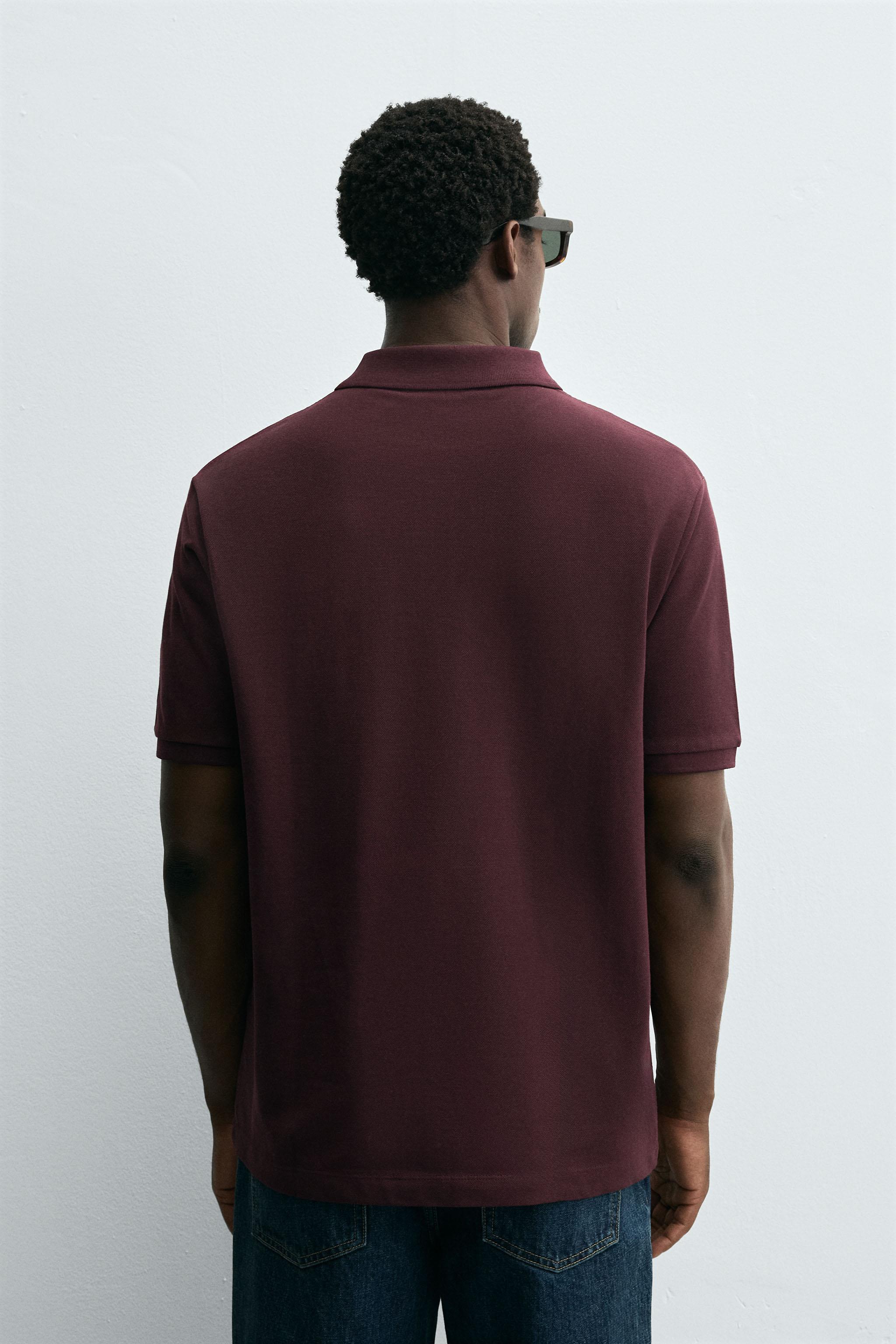 WASHED PIQUÉ TEXTURED POLO SHIRT